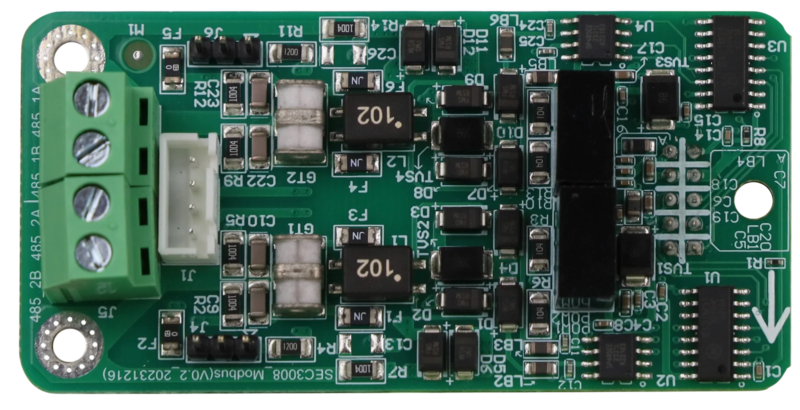 Módulo de comunicação MODBUS SEC3008_MODBUS — Placa de comunicação RS485 / Modbus